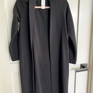 Black Long Open Cardigan by Stateside
